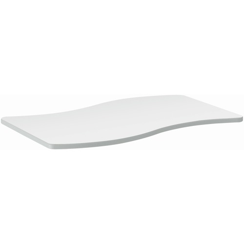 HON Build Series Ribbon Shape Tabletop - Ribbon Top - 6 Seating Capacity - 25" to 34" Adjustment x 54" Width x 30" Depth - White