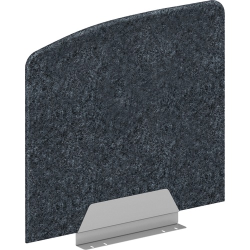 HON HUVDSSE2024 Privacy Screen - 23.3" Width x 20" Height - Silver Frame - Polyethylene Terephthalate (PET) - Dark Gray - 1 Each