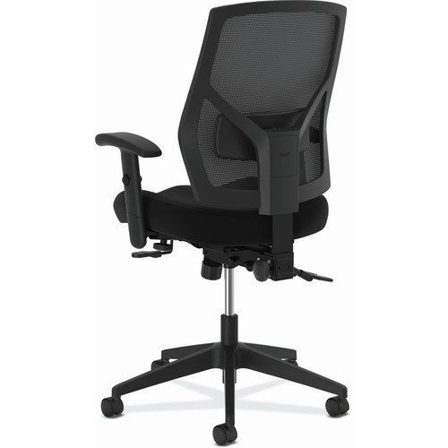 HON Crio Chair - Black Fabric Seat - Black Mesh Back - Black Frame - High Back - 5-star Base - Black