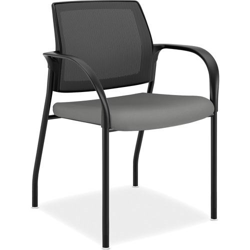 HON Ignition Chair - Frost Fabric Seat - Mesh Back - Black Steel Frame - Frost - Armrest