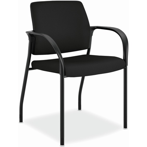 HON Ignition Chair - Black Fabric Back - Black Steel Frame - Black - Armrest