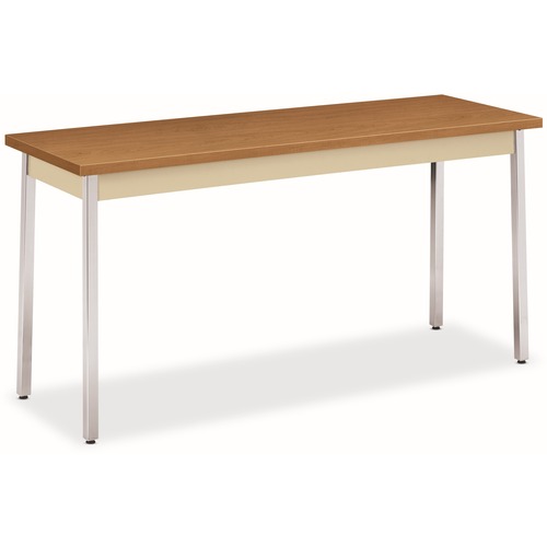 HON HUTM2060 Utility Table - Chrome Base - 1 Seating Capacity - 29" Height x 60" Width x 20" Depth - Harvest, Putty