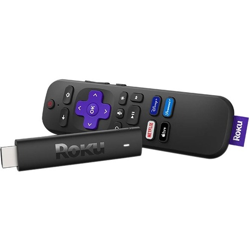Roku Streaming Stick 3820R Network Audio/Video Player - Wireless LAN - Alexa, Google Assistant, HomeKit - HDR10, HDR10+, HLG - DTS Digital Surround - Internet Streaming - 4K UHD - 2160p - HDMI - USB - Android, Apple iOS