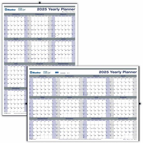 Picture of Blueline Net Zero Carbon Erasable/Reversible Yearly Wall Calendar