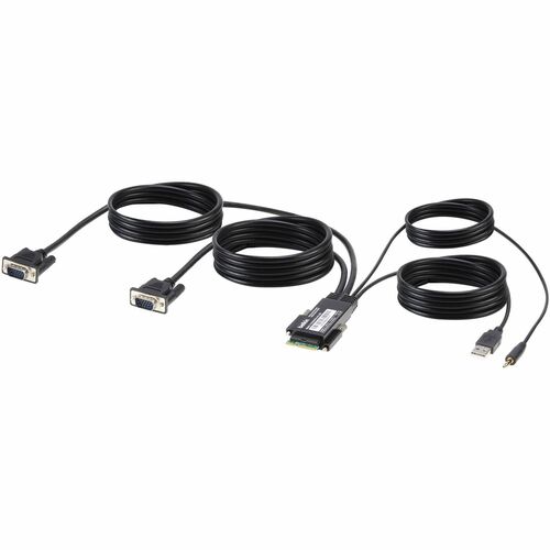Belkin Dual VGA Video Host Cable to Modular KVM Host Port 6 Feet - 6 ft KVM Cable for KVM Switch, Computer, Monitor, KVM Console - First End: 2 x 15-pin HD-15 - Second End: 1 x Modular - Gold Plated Connector - TAA Compliant