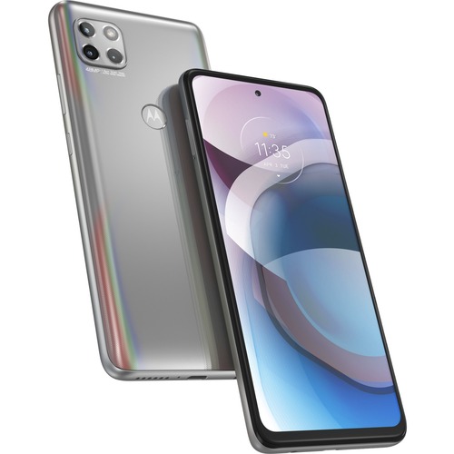 Motorola One 5G Ace 64 GB Smartphone - 6.7" LTPS LCD Full HD Plus 1080 x 2400 - Octa-core (Kryo 570Dual-core (2 Core) 2.20 GHz + Kryo 570 Hexa-core (6 Core) 1.80 GHz - 4 GB RAM - Android 10 - 5G - Frosted Silver - Bar - Qualcomm SM7225 Snapdragon 750G 5G 