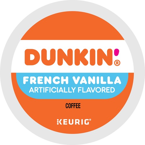 Dunkin'® K-Cup French Vanilla Coffee - Compatible with Keurig Brewer - Medium - 22 / Box