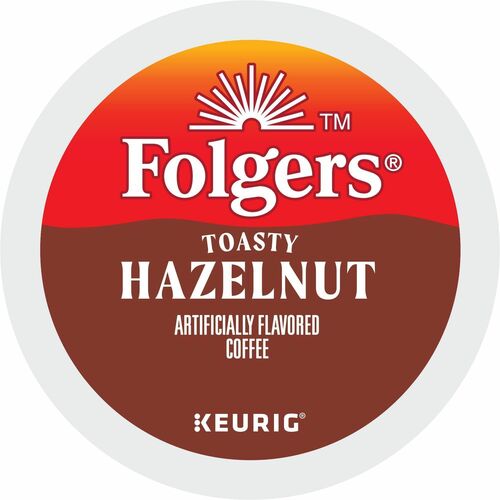 Folgers® K-Cup Toasty Hazelnut Coffee - Compatible with Keurig Brewer - Medium - 24 / Box