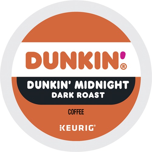 Dunkin'® K-Cup Dunkin Midnight Coffee - Compatible with Keurig Brewer - Dark - 22 / Box
