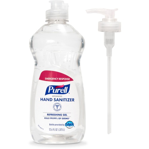 PURELL® Advanced Hand Sanitizer Gel - Clean Scent - 12.60 fl oz - Squeeze Bottle Dispenser - Kill Germs - Hand - Moisturizing - Clear - Paraben-free - 12 / Carton