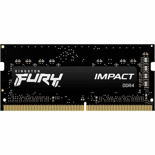 HyperX FURY Impact 16GB DDR4 SDRAM Memory Module - For Notebook - 16 GB (1 x 16GB) - DDR4-3200/PC4-25600 DDR4 SDRAM - 3200 MHz - CL20 - 1.20 V - 260-pin - SoDIMM - Lifetime Warranty