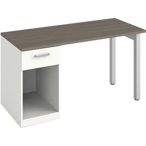 Offices To Go Ionic Desk - 54" x 24" x 29" - 1 Drawer(s) - Single Pedestal - Finish: Absolute Acajou