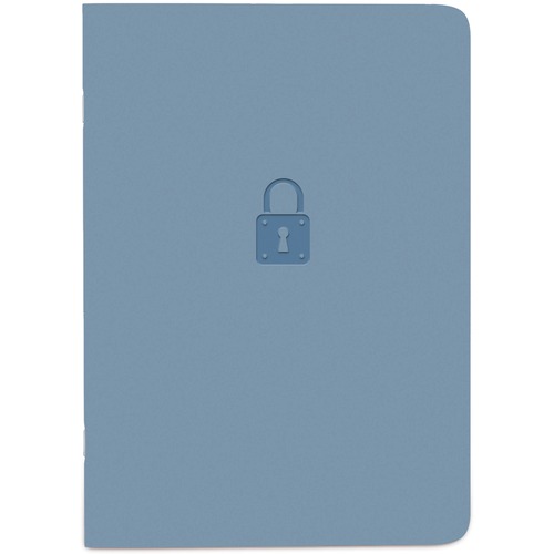 Blueline Password Notebook - 64 Pages - Sewn - 5" (127 mm) x 3.50" (88.90 mm) - Compact, Flexible Cover, Note Section
