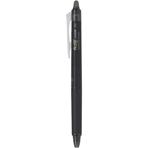 FriXion Clicker Gel Pen - 0.5 mm Pen Point Size - Refillable - Retractable - Black Gel-based Ink - 12 / Box