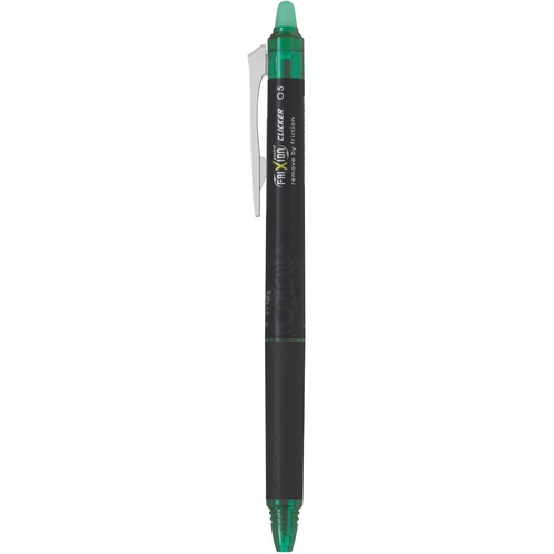 FriXion Clicker Gel Pen - 0.5 mm Pen Point Size - Refillable - Retractable - Green Gel-based Ink - 12 / Box