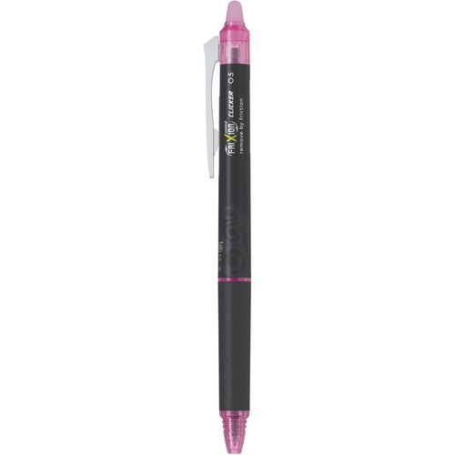 FriXion Clicker Gel Pen - 0.5 mm Pen Point Size - Refillable - Retractable - Pink Gel-based Ink - 12 / Box