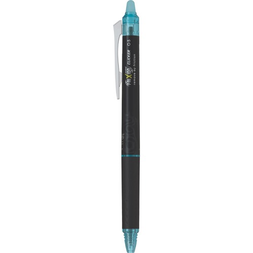 FriXion Clicker Gel Pen - 0.5 mm Pen Point Size - Refillable - Retractable - Turquoise Gel-based Ink - 12 / Box