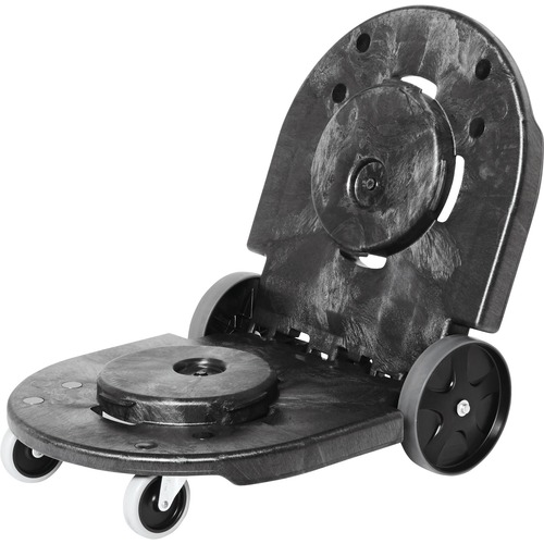 Rubbermaid Commercial Brute Tandem Dolly Black - 4 Casters - 4" (101.60 mm) Caster Size - Plastic, Structural Foam - 45" Length x 20.3" Width x 8" Height - Black - 1 / Pack