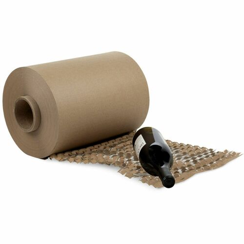 Scotch Cushion Lock Protective Wrap - 12" Width x 1000 ft Length - Recyclable, Easy Tear - Brown - 1Roll