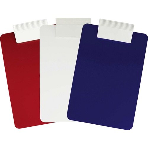Saunders Antimicrobial Clipboard - 8 1/2" x 11" - Red, Blue - 1 Each