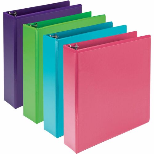 Samsill Earthchoice Durable View Binder - 2" Binder Capacity - Letter - 8 1/2" x 11" Sheet Size - 425 Sheet Capacity - 2" Ring - 3 x Round Ring Fastener(s) - 2 Internal Pocket(s) - Chipboard - Assorted - Recycled - Bio-based, Durable, Clear Overlay, Flexi