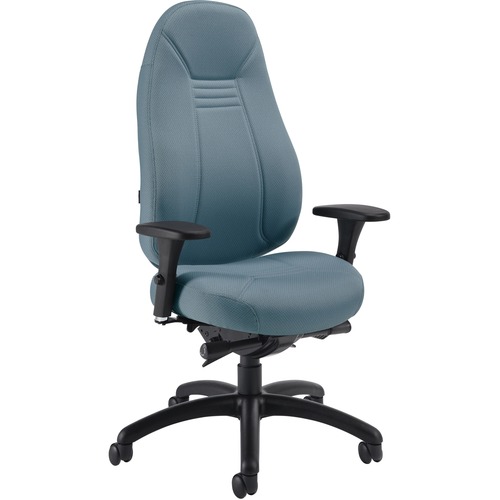 Global OBUSforme Comfort High Back Multi-Tilter Chair - High Back - Shadow - Terrace Fabric - Armrest - 1 Each