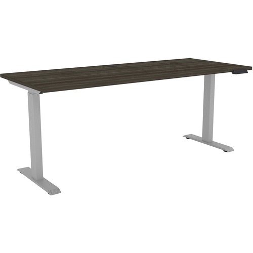 HDL Utility Table - Rectangle Top - Silver Two Leg Base - 2 Legs - 72" Table Top Width x 30" Table Top Depth - 28.5" Height - Assembly Required - Gray Dusk