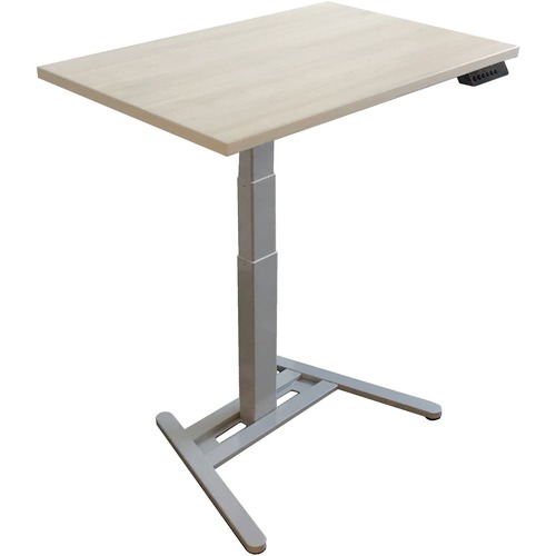 HDL Atlas Sit to Stand Height Adjustable Desk - Laminated Top - 1 Legs - 1" Table Top Thickness - 50" Height - Winter Wood -  - HTWATL2436TBLWWSL