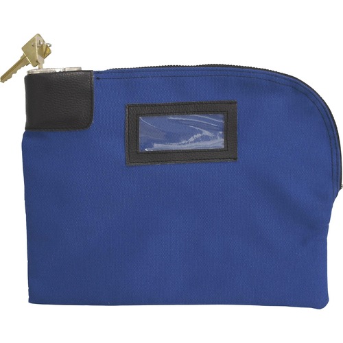 ControlTek Carrying Case Cash, Coin, Document, Card, Check - Royal Blue - Canvas Body - 8.5" Height x 11" Width - 1 Each