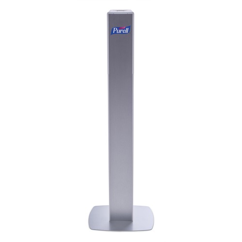 PURELL® Messenger ES8 Silver Panel Floor Stand with Dispenser - Floor - Silver