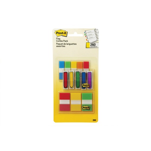 Post-it® Flags Value Pack Assorted Colours 3 Dispensers/pkg - Assorted - Residue-free - 3 / Pack