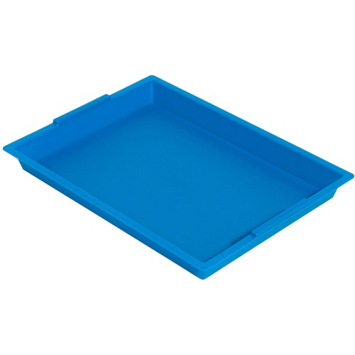 Deflecto Antimicrobial Finger Paint Tray - Painting - 1.83"Height x 16.04"Width x 12.07"Depth - Blue - Polypropylene, Plastic