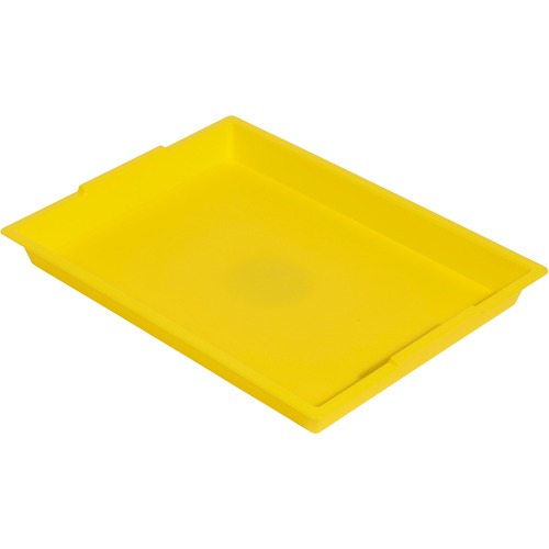 Deflecto Antimicrobial Finger Paint Tray - Painting - 1.83" Height x 16.04" Width x 12.07" Depth - Yellow - Polypropylene, Plastic - 1 Each