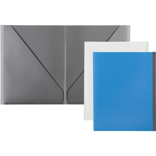 Pendaflex Letter, Tabloid Pocket Folder - 8 1/2" x 11" , 11" x 17" - 60 Sheet Capacity - 3 Pocket(s) - Polypropylene, Poly - Assorted - 12 / Box