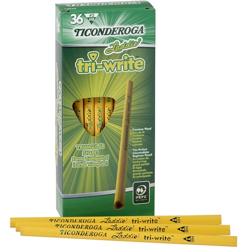 Ticonderoga Tri-Write Intermediate Pencils without Eraser 36/box - 36 / Box