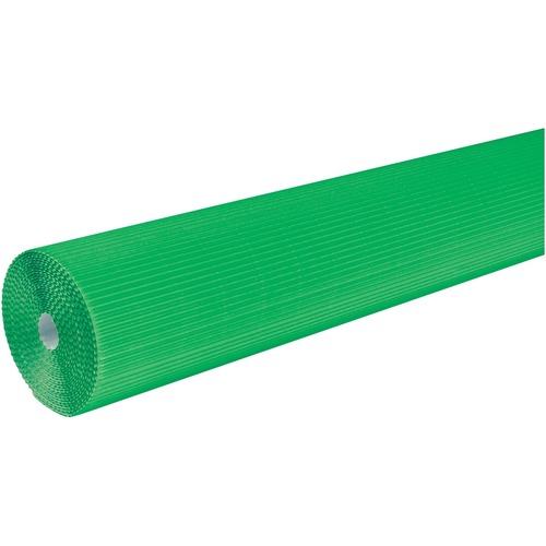 Corobuff Corrugated Paper Roll - 48" Width x 25 ft. Length - Apple Green