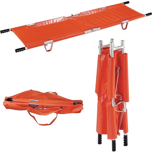 First Aid Central Double-Fold Stretcher - Aluminum, Rubber, Fabric, Vinyl, Nylon