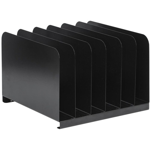 Merangue Letter Sorter - 6 Tier(s) - 7.9" Height x 11.3" Width x 10.9" Depth - Desktop - Scratch Resistant, Chip Resistant, Non-skid, Scuff-free - Black - Metal - Desktop File Sorters - MER1025053200000