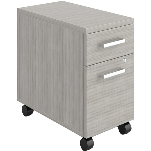 Global Pedestal - 12" x 22" x 23" - 2 x File, Box Drawer(s) - Finish: Noce Grigio