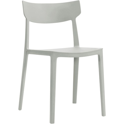 Offices To Go Kylie Stacking Chair - Four-legged Base - Gray - Plastic