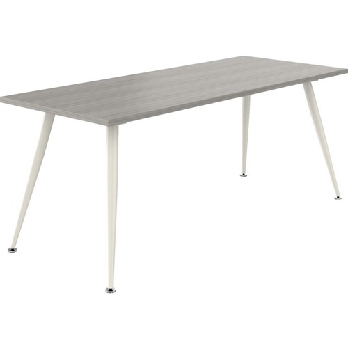 Offices To Go Table Desk - Grigio Top - White Angled Leg Base x 72" Table Top Width x 30" Table Top Depth x 1" Table Top Thickness - 29.5" Height - Thermofused Laminate (TFL) Top Material