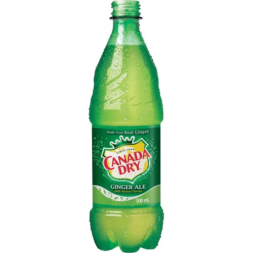 Canada Dry Ginger Ale - Ready-to-Drink - 500 mL - 24 / Case / Bottle