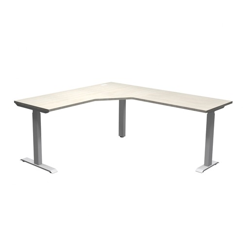 HDL Sit-stand Desk - Rectangle Top x 71" Table Top Width x 65" Table Top Depth - Winter Wood - Laminate Top Material