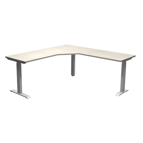 HDL Sit-stand Desk - x 71" Table Top Width x 71" Table Top Depth - Winter Wood - Laminate Top Material