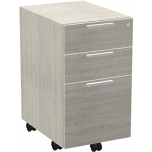 HDL Mobile Pedestal B/B/F - 15.8" x 21.8" x 27.5" - 3 x Box Drawer(s), File Drawer(s) - Material: Laminate - Finish: Winter Wood