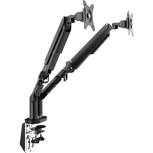 HDL Mounting Arm for Monitor - Black - Adjustable Height - 2 Display(s) Supported - 32" Screen Support - 17.96 kg Load Capacity