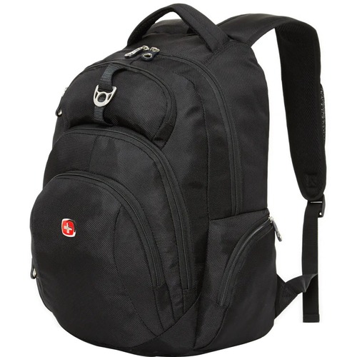 Swissgear SWA2417-009 Carrying Case (Backpack) for 7" to 17.3" Notebook - Black - Polyester - Shoulder Strap, Handle, D-ring - 17.75" (450.85 mm) Height x 12.25" (311.15 mm) Width x 6.50" (165.10 mm) Depth
