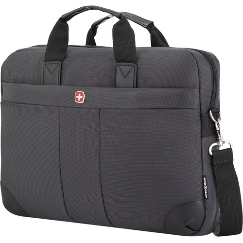 Swissgear Executive SWA0936D-009 Carrying Case (Briefcase) for 15" to 15.6" Notebook - Black - Anti-slip Shoulder Pad - Polyester - Shoulder Strap, Handle, Trolley Strap, Telescoping Handle - 12" (304.80 mm) Height x 15.50" (393.70 mm) Width x 2.50" (63.5
