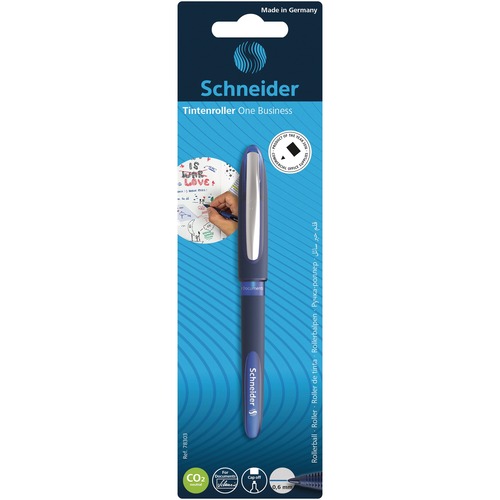 Schneider One Business Roller Pens 0.6 mm Blue - Ultra Smooth Pen Point - 0.6 mm Pen Point Size - Blue