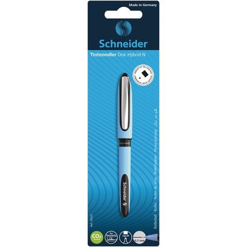 Schneider One Hybrid N Roller Pen 0.5 mm Black - Hybrid Pen Point - 0.5 mm Pen Point Size - Black
